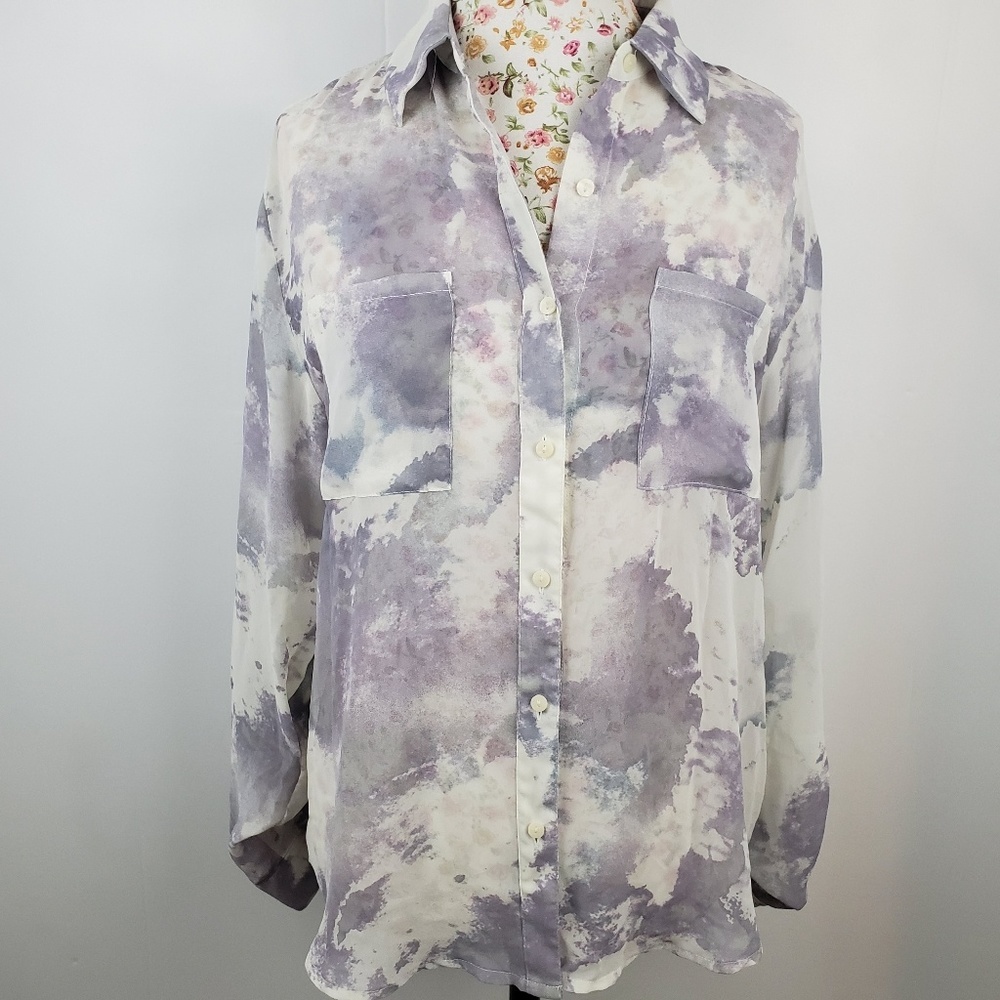 DECREE WOMEN'S bottom down multi color top L shirt